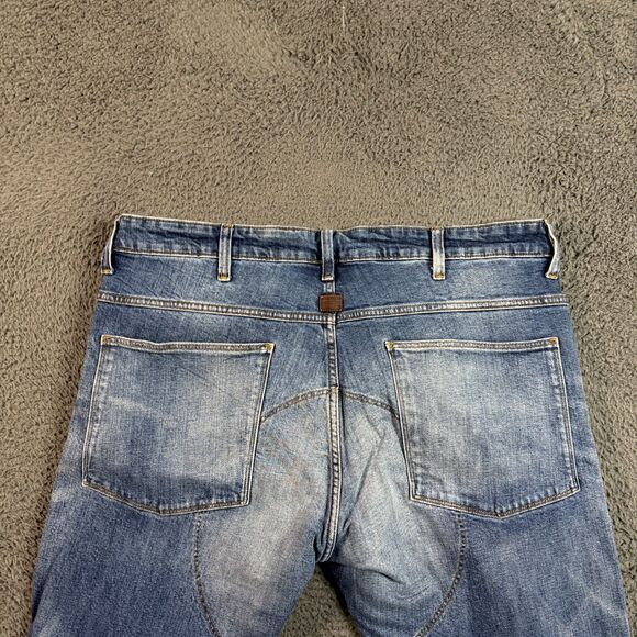 G Star Jeans Mens 38x34 Blue 5620 3D Tapered Medium Wash Stretch Slim Fit Denim - Picture 10 of 16